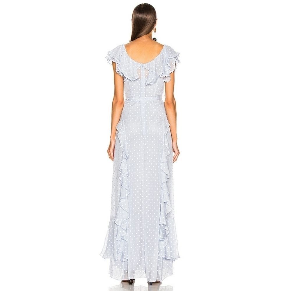 Alice McCall Moon Talking Ruffle Maxi Dress Crystal Bue sz 2 NEW - Picture 4 of 13
